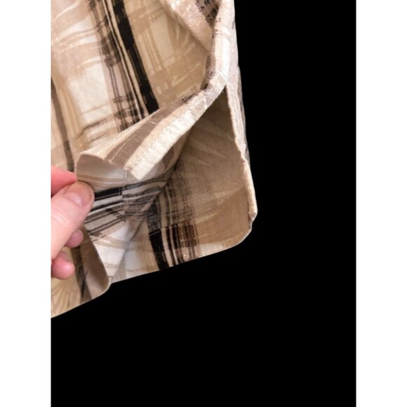 Centro Men's Linen Short Sleeve Casual Button Down Shirt Size XL Bamboo Tropical - Picture 7 of 9